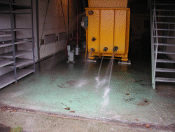 Decommission of cavitation tank