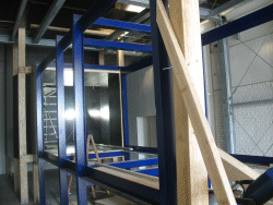 Steel frame of test section